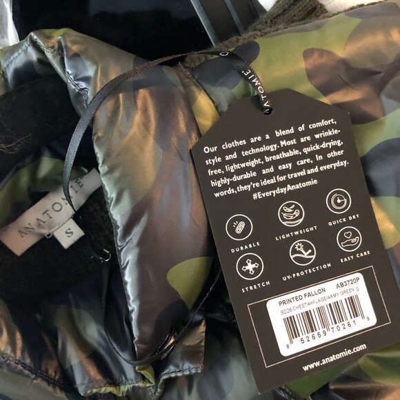 Anatomie Womens Printed Fallon Vest Puffer Knit Back Camo Print Wool Blend S - Picture 6 of 8